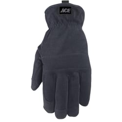 Ace Men's Indoor/Outdoor Work Gloves Black/Gray L 2 pair