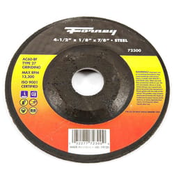 Forney 4-1/2 in. D X 1/8 in. thick X 7/8 in. Grinding Wheel 1 pc