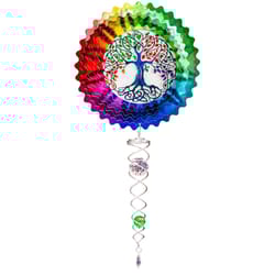 Spinfinity Designs Multi-color Stainless Steel 6.5 in. Tree of Life Multi Color Mini Set Outdoor Spi