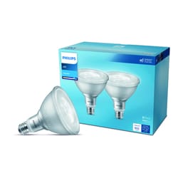 Philips PAR 38 E26 (Medium) LED Floodlight Bulb Daylight 90 Watt Equivalence 2 pk