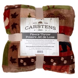 Carstens Inc 68 in. H X 2 in. W X 54 in. L Multicolored Polyester Plush Throw Blanket