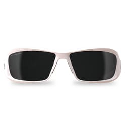 Edge Eyewear Brazeau Polarized Safety Glasses Smoke Lens White Frame 1 pk