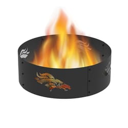 Blue Sky Outdoor Living NFL 12 in. H X 36 in. W Steel Round Denver Broncos Fire Ring For Wood