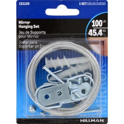 HILLMAN AnchorWire Silver Extra Heavy Mirror Holder Kit 100 lb 17 pk