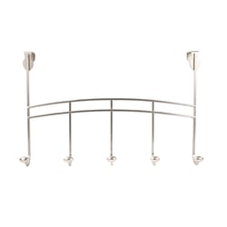 Spectrum 19.5 in. L Satin Nickel Silver Zinc Hook Rack 1 pk