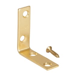 Ace 2 in. H X 3.75 in. W X 2 in. D Bright Brass Inside L Corner Brace