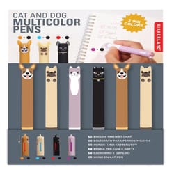 Kikkerland Assorted Retractable Ball Point Pen 6 pk