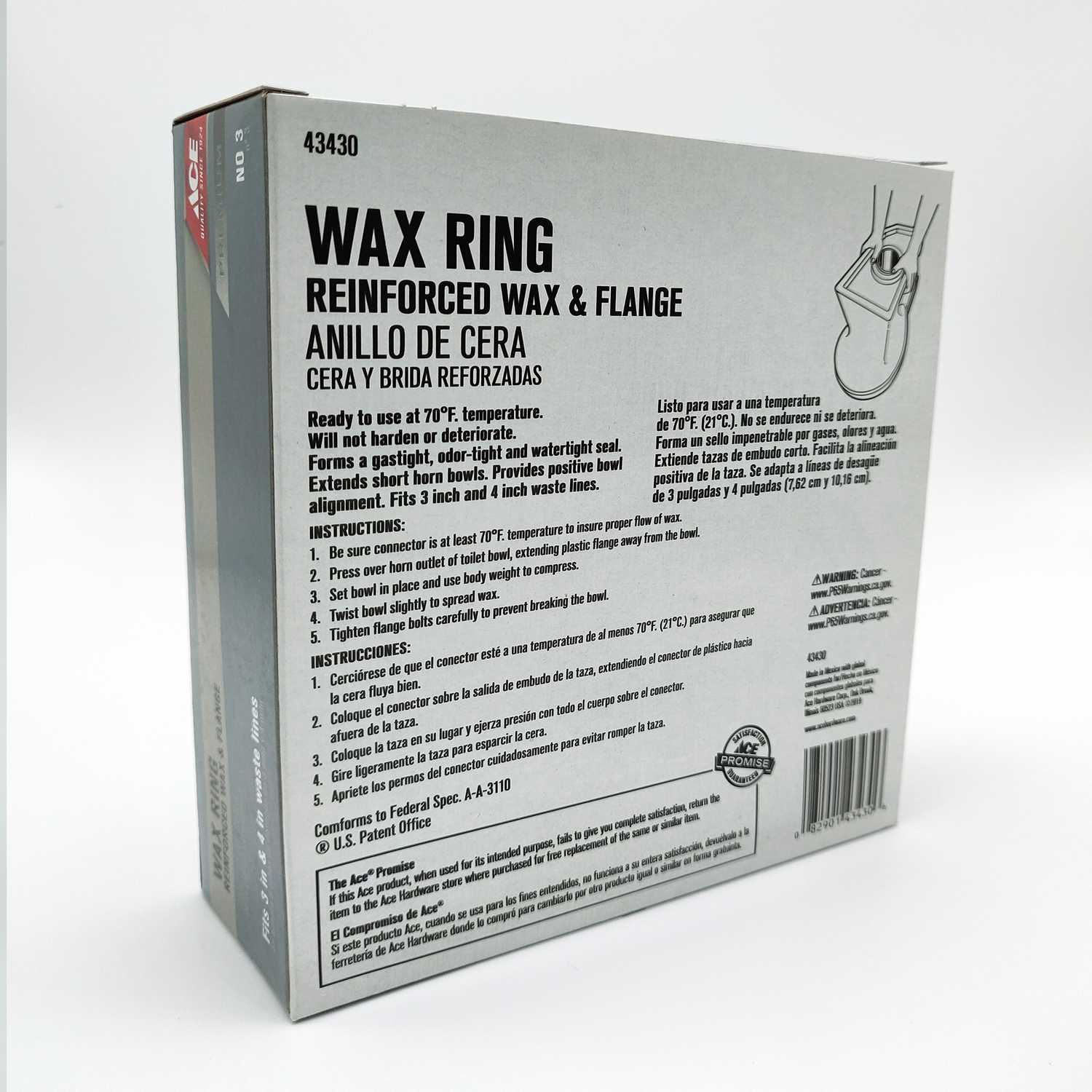 Ace Wax Ring with Flange Ace Hardware