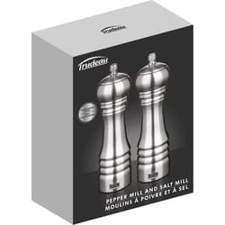 Trudeau Silver Stainless Steel Salt and Pepper Mills