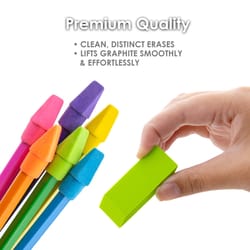 Bazic Products Assorted Neon Pencil Eraser Assortment 12 pk