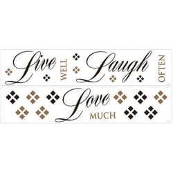 RoomMates 7.75 in. W X 7.75 in. L Live Laugh Love Peel and Stick Wall Decal