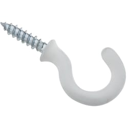 National Hardware Vinyl Coated White Steel 1-2/9 in. L Cup Hook 10 lb 50 pk