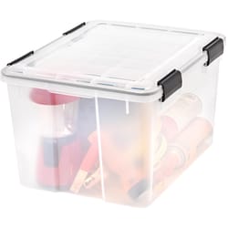 14 Pack Clear Plastic Storage Containers Box With Hinged Lid