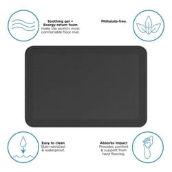 Gel Pro 20 in. W X 30 in. L Charcoal Polyurethane Foam Anti-Fatigue Mat