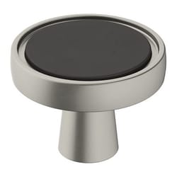 Amerock Mergence Contemporary Round Cabinet Knob 1-3/8 in. D 1 in. Satin Nickel 1 pk