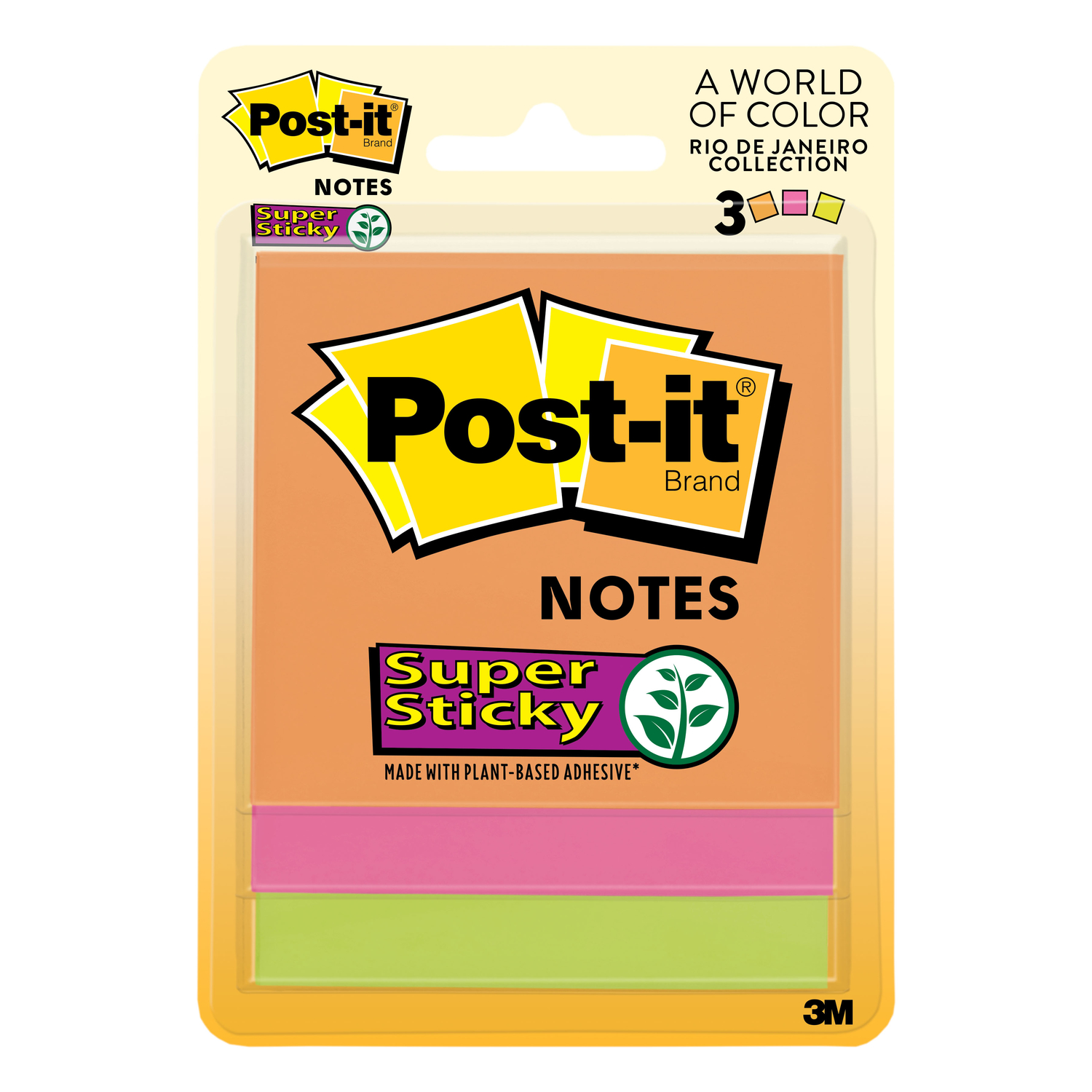 Photos - Self-Stick Notes Post-it 3 in. W X 3 in. L Assorted Sticky Notes 3 pad 3321-SSAU 
