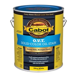 Cabot O.V.T. Low VOC Solid Tintable Ultra White Oil-Based Stain 1 gal