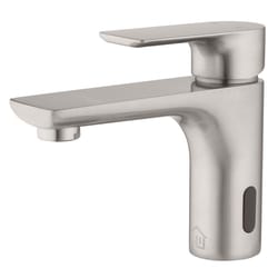 Homewerks Brushed Nickel Motion Sensing Modern Single-Handle Bathroom Sink Faucet 2 in.