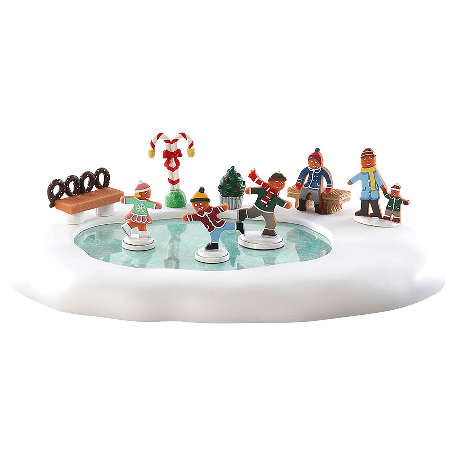 UPC 728162843524 product image for Lemax Christmas Gingerbread Skating Pond Tabletop Decoration Multicolored Resin  | upcitemdb.com