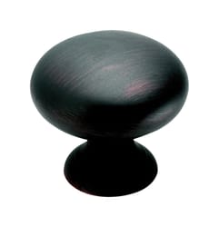 Amerock Advantage Round Furniture Knob 1-1/4 in. D 1 in. Oil-Rubbed Bronze 1 pk