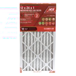 Ace 12 in. W X 24 in. H X 1 in. D Pleated 11 MERV Pleated Microparticle Air Filter 1 pk