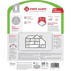 First Alert Battery-Powered Ionization Smoke and Carbon Monoxide Detector 1 each