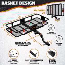 Mockins Black Hitch Cargo Carrier Set 1 pk