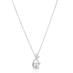 Montana Silversmiths Women's Hugs and Kisses Crystal Silver Necklace
