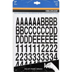 HILLMAN 1 in. Black Vinyl Self-Adhesive Letter and Number Set 0-9, A-Z 228 pc