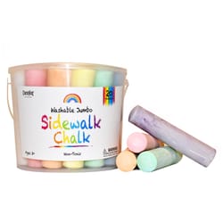 CocoNut Outdoor Washable Sidewalk Chalk Bucket Assorted 20 pc