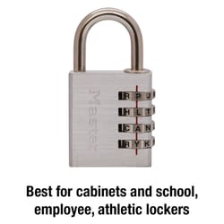 Master Lock 643DWD Set Your Own WORD Combination Padlock 1-9/16 in. H X 1-9/16 in. W X 1-9/16 in. L