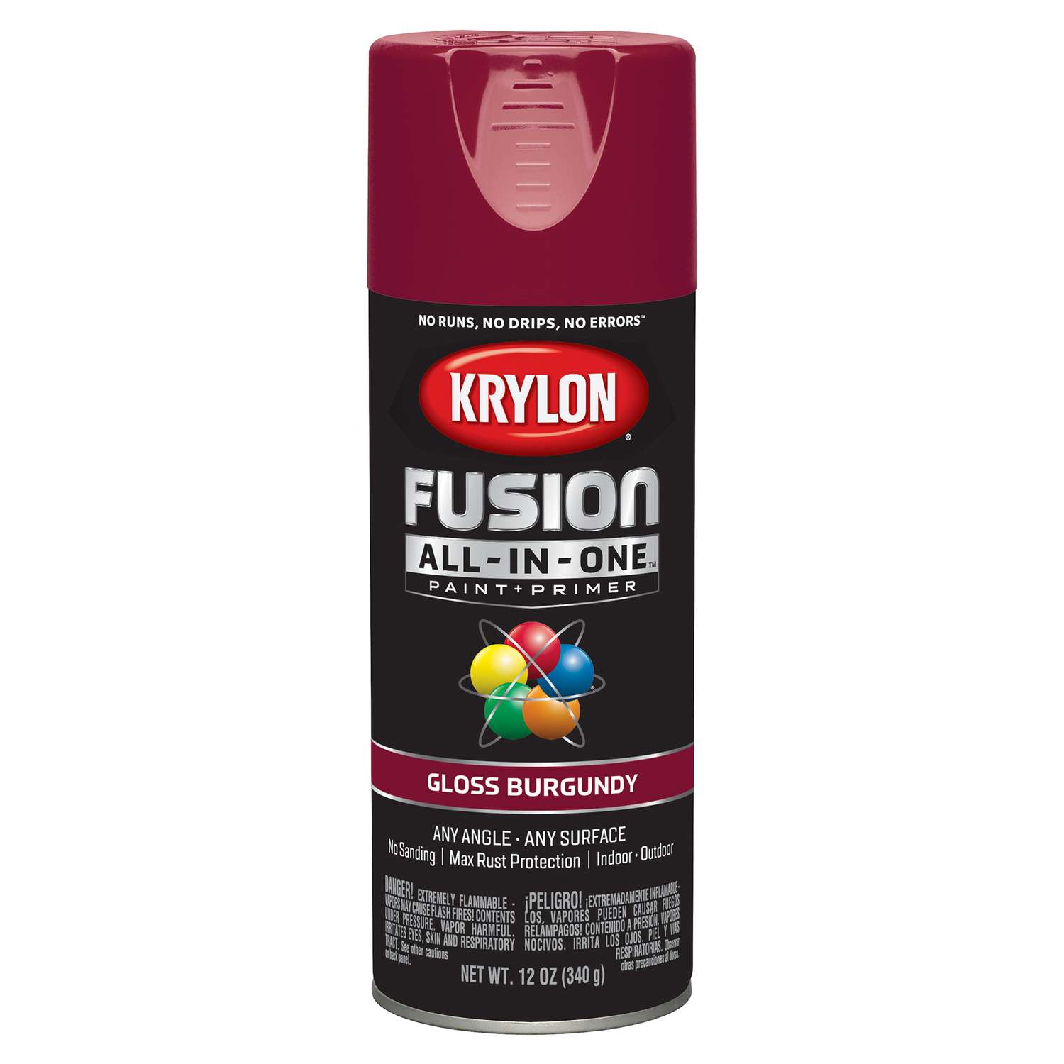 Krylon Fusion AllInOne Gloss Burgundy Paint + Primer Spray Paint 12