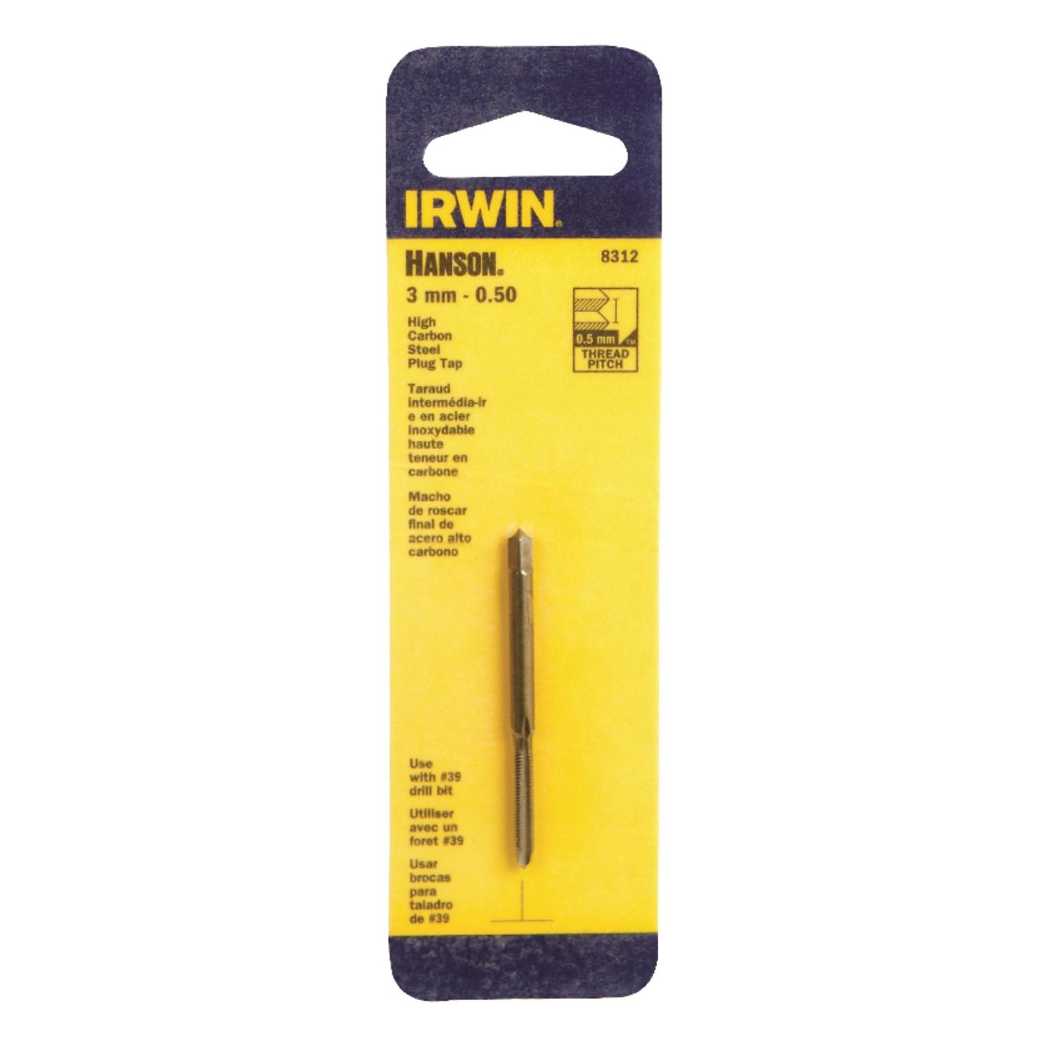 Irwin Hanson High Carbon Steel Metric Plug Tap 3 - 0.50 mm 1 