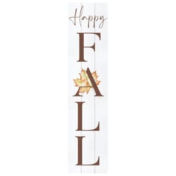 P Graham Dunn Multicolored Wood 47 in. H X 10.5 in. L X 0.75 in. W Happy Fall Porch Sign