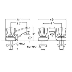 Huntington Brass HB Pro Chrome Centerset Bathroom Sink Faucet 4 in.