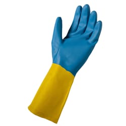 Soft Scrub Latex/Neoprene Cleaning Gloves XL Blue/Yellow 1 pk