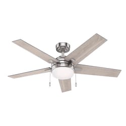 Hunter Bartlett 44 in. Brushed Nickel Gray Indoor Ceiling Fan