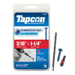 Tapcon 1-1/4 in. L Star Flat Head High/Low Concrete Screws