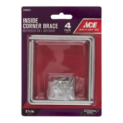 Ace 3-1/2 in. H X 4.75 in. W X 3-1/2 in. D Steel Inside L Corner Brace