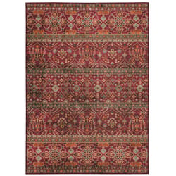 Linon Home Decor Ladwik 2 ft. W X 3 ft. L Red Polyester Area Rug