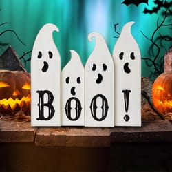 Glitzhome Halloween Ghost Table Decor MDF 1 pc