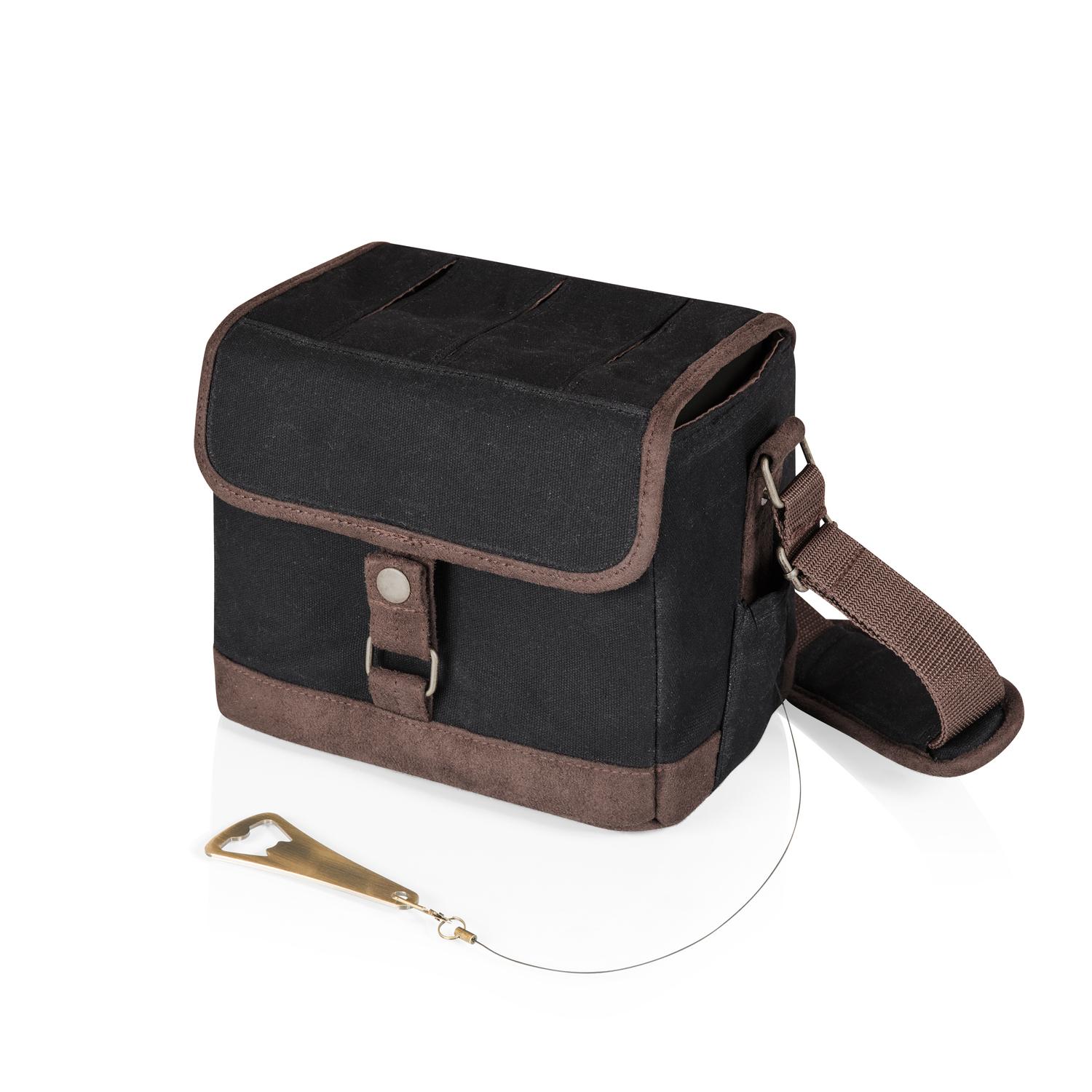 Picnic Time 6-12oz Bottles oz Black Cotton Bottle Carrier w/Opener Sansujyuku sansujyuku.com