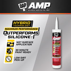 DAP AMP White Polymer Advanced Hybrid Caulk Sealant 9 oz