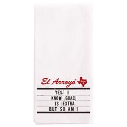 EL Arroyo White Cotton Guac is Extra Tea Towel 1 pk