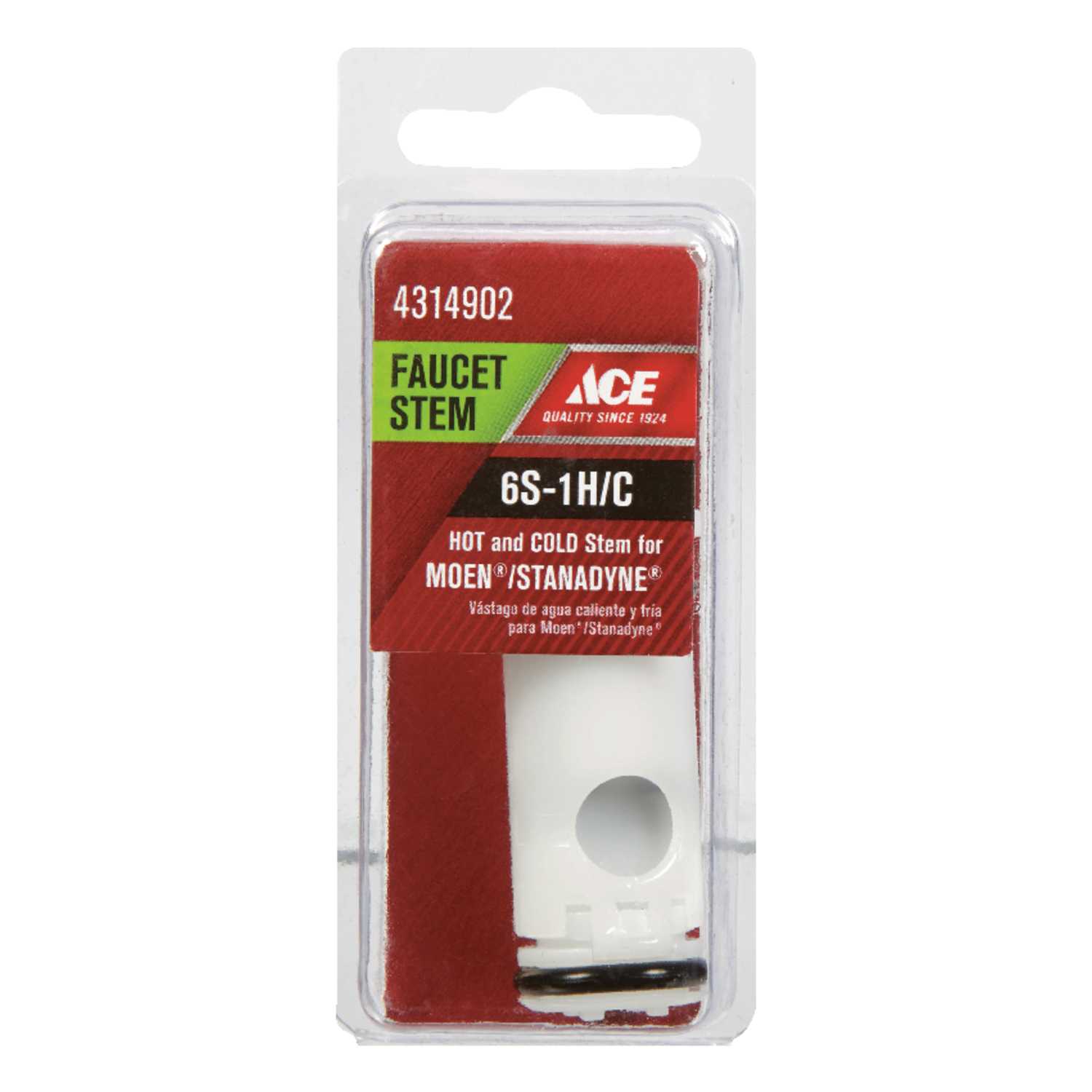 Ace Hot and Cold 6S1H/C Faucet Stem For Moen Ace Hardware