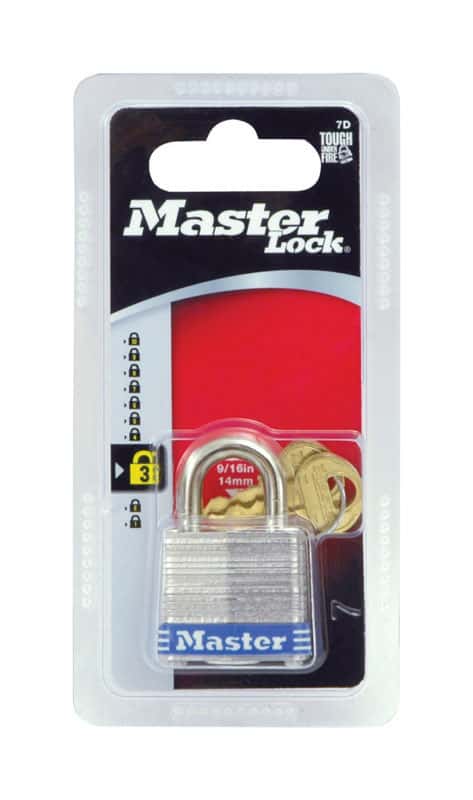 Master Lock 7D 1 1/8 Silver / Blue Four-Pin Steel Tumbler Lock