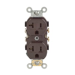 Leviton 20 amps 125 V Duplex Brown Outlet 5-20R 1 pk