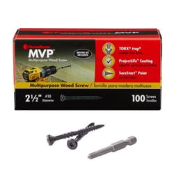 FastenMaster MVP 2-1/2 in. L Torx Ttap Self-Tapping Wood Screws 100 pk