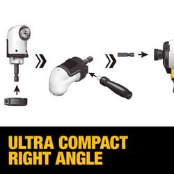 DeWalt Flextorq 12 in. Steel Right Angle Attachment 1/4 in. Hex Shank 1 pc