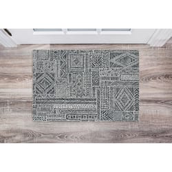 Linon Home Decor Marconi 2 ft. W X 3 ft. L Black/Cream Polyester Area Rug